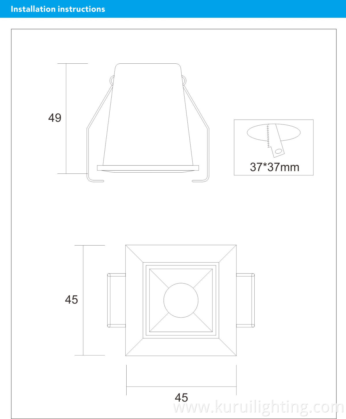 2W Mini Grille Recessed Downlight